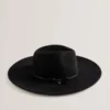 ABBIIIO Bow Detail Pure Wool Fedora Hat