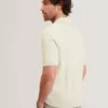 AINDREA Stitched Rib Open Neck Polo Shirt