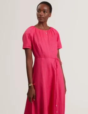 ALLISON Linen Raglan Sleeve Maxi Dress