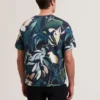 ALMOI Abstract Floral Print Pure Cotton T-Shirt