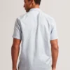 ALPHSHO Geometric Print Pure Cotton Short Sleeve Shirt
