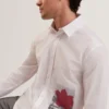 ALVIRO Graphic Patch Relaxed Fit Cotton Shirt