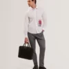ALVIRO Graphic Patch Relaxed Fit Cotton Shirt