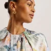 AMASYA Wrap Front Floral Mini Dress