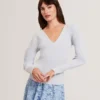 AMELYAA Rib Sculpt Sleeve Sweater