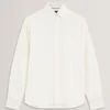 ANDREY Relaxed Marl Check Linen Blend Long Sleeve Shirt