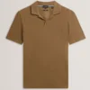 ANITO Open Neck Cotton Linen Polo Shirt