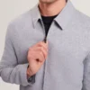 ASHLEYJ Linen Cotton Zip-Up Harrington Jacket