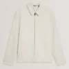 ASHLEYJ Linen Cotton Zip-Up Harrington Jacket