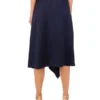 ASYMMETRIC MIDI SKIRT Navy