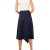 ASYMMETRIC MIDI SKIRT Navy