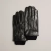 BALLAT Caviar Leather Gloves With Knitted Cuff