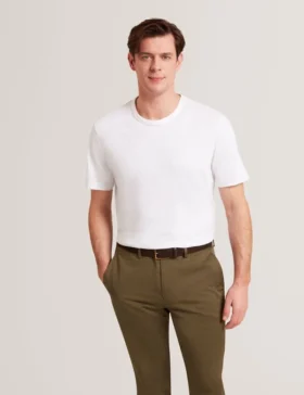 BARTOL Lightweight Cotton Linen Crew Neck T-Shirt