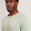 BARTOL Lightweight Cotton Linen Crew Neck T-Shirt