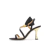 BELLE Bow Embellishment Satin Heeled Sandals