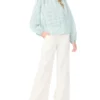 BROOKE Striped Puff Long Sleeve Blouse
