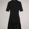 CANDDY Pleated Hem Bodycon Knit Mini Dress