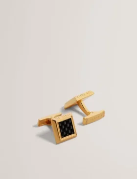 CARDER Carbon Fibre Centre Square Cufflinks