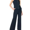 CARINA Dark Rinse Smart Wide Leg Jeans
