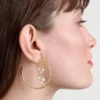 CASEY Cascade Hoop Pearl Earrings