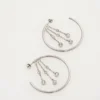 CASSIDY Cascade Hoop Crystal Earrings