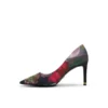 CHARLOTTE Floral Print Pointed Toe Heeled Pumps