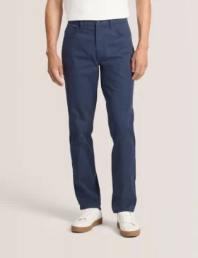 COMPACT HERRINGBONE TROUSERS Blue Nights