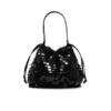 CORAL Soft Pouch Embellished Bucket Bag
