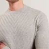 CORBIN Chevron Texture Knit Crew Neck Sweater