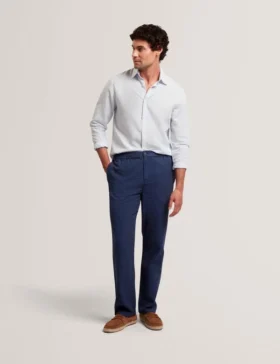 CULVERR Relaxed Linen Blend Elasticated Trousers