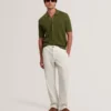 DOMATI Diamond Crochet Knit Short Sleeve Shirt