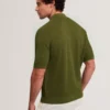DOMATI Diamond Crochet Knit Short Sleeve Shirt