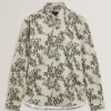 DORNAN Foliage Print Cotton Long Sleeve Shirt