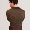 DURAND Long Sleeve Geo Jacquard Polo