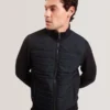 DURANO Quilted Front Zip-Through Knit Jacket