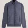 DURANO Quilted Front Zip-Through Knit Jacket