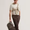 EBRG Striped Linen Blend Knitted T-Shirt