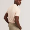 EDGARD Mixed Texture Cotton Linen Knit Polo