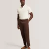 EDGARD Mixed Texture Cotton Linen Knit Polo