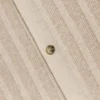 EDIO Stitched Stripe Knit Button-Through Polo