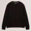 ELATES Herringbone Texture Crew Neck Sweatshirt