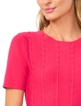 ELLA Ribbon Stitch Knit Mini Dress