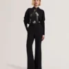 ERHAN Ribbed Knit Cropped Bolero Cardigan