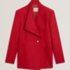 EVIGNA Wool Rich Hourglass Short Wrap Coat