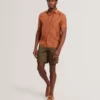 FABIANE Floral Jacquard Woven Short Sleeve Shirt