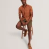 FABIANE Floral Jacquard Woven Short Sleeve Shirt