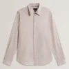FIRDAWI Slim Geo Striped Long Sleeve Shirt