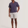 FLEURRE Jacquard Floral Cotton Short Sleeve Shirt