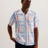 GARDON Check Print Relaxed Short Sleeve Shirt