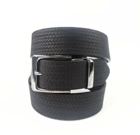 GEO EMBOSSED BELT Black